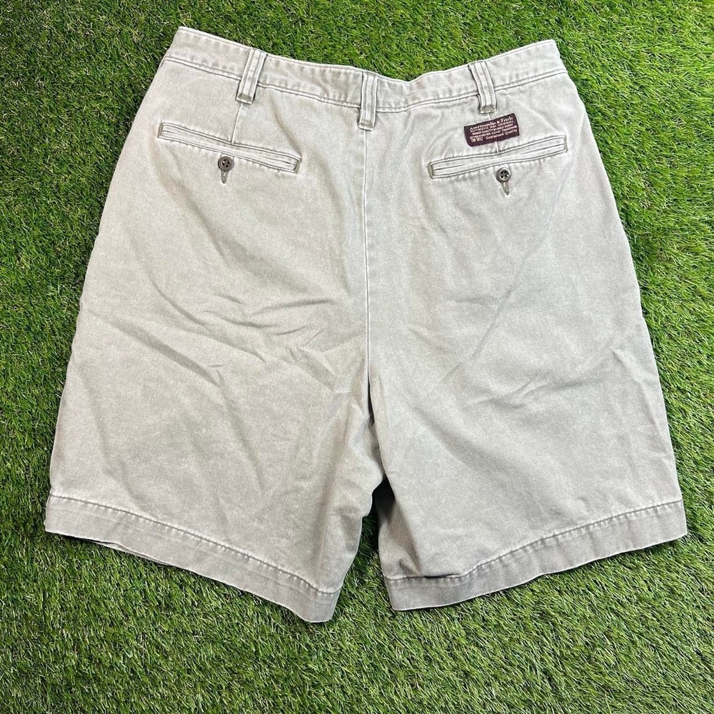 Vintage Abercrombie & Fitch Mens 33 Green Cotton Outdoor Goods Shorts Classic AF - Picture 3 of 7